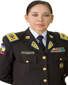 General de Distrito María Fernanda Tamayo Rivera de la Policía Nacional de Ecuador